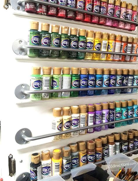 Organize Craft Paint On A Cabinet Door Craft Room