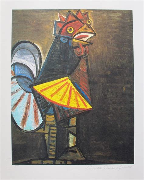 For all license requests (feature movie, television, documentary, commercial, museums. #136 ROOSTER Pablo Picasso Estate Signed Giclee ...