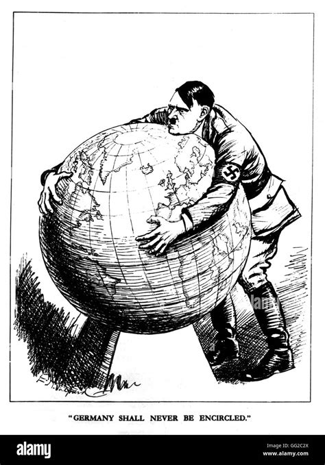 Satirische Cartoon Veröffentlicht In Punch Hitler Ist Grabing Halten