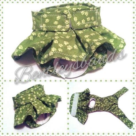 Diy #pantyfordogs #dogsinheat diy period panty for female dogs in heat i lorentix here the pattern, please download R2S Green Pawprints Small female dog diaper in season ...