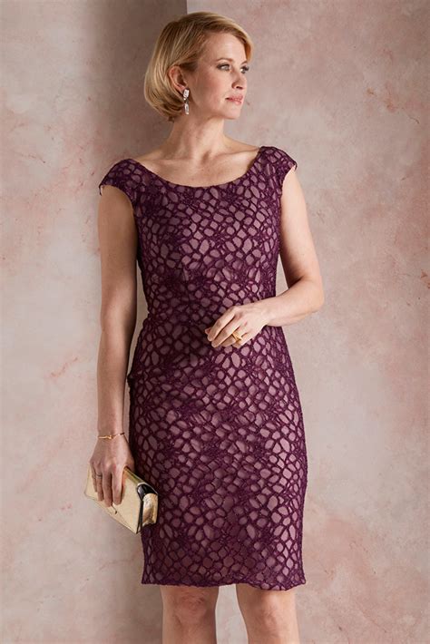 Simple Burgundy Lace Mother Of The Bride Dress Wps 249