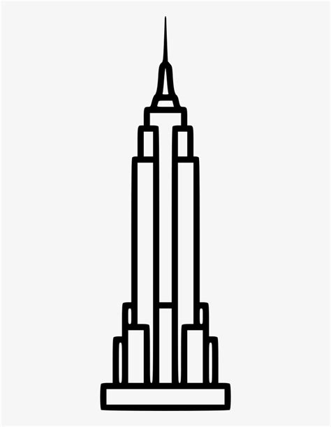 Empire State Building Silhouette Png Download Simple Empire State