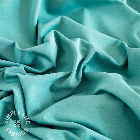 Sage Green Solid Plain Organic Cotton Jersey Fabric Per Half Metre