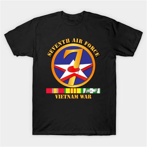 Usaf Ssi Seventh Air Force W Vn Svc Ribbons Air Force T Shirt