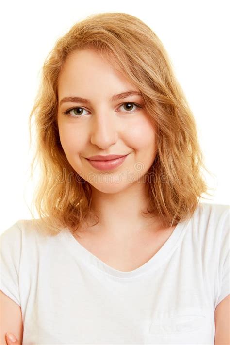 Headshot Of Blonde Smiling Woman Picture Image 82949731