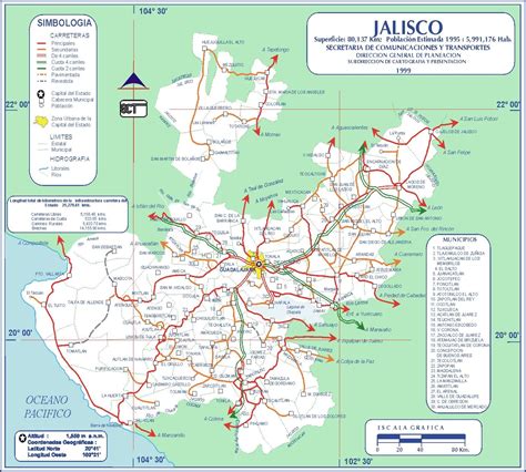 Mapa De Carreteras De Jalisco Mapas De Carreteras Jalisco Jalisco