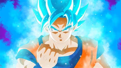 Goku but he has god ki. Wallpaper : Dragon Ball Super, Son Goku, Super Saiyajin ...