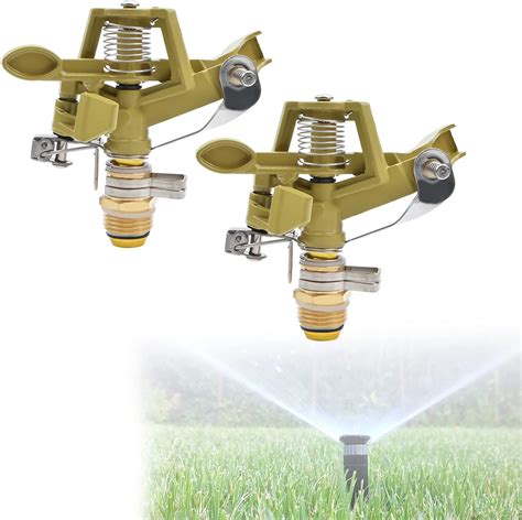 Buy 2 Pack 12 Inch Brass Impact Sprinkler For Yard Adjustable