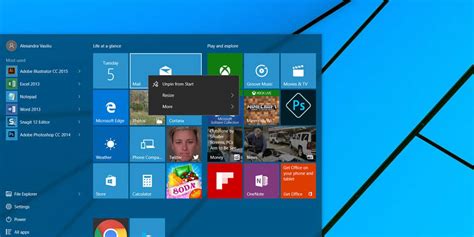 How To Remove Live Tiles From The Start Menu Windows 10