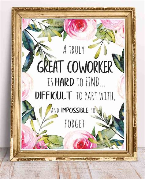 Coworker Leaving Goodbye T Office Wall Art Decor Printable Quote A