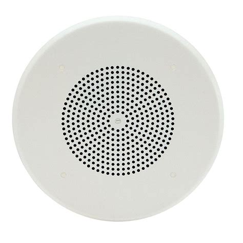 The sound is super clear and excellent for both indoor and outdoor use. Valcom 4 in. 1-Way Ceiling Speaker-VC-V-1010C - The Home Depot