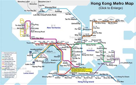 Metro Hong Kong Mapa Mapa Metro De Hong Kong China