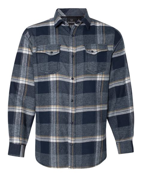 Burnside Mens Snap Front Long Sleeve Plaid Flannel Shirt 8219 Up To 3xl