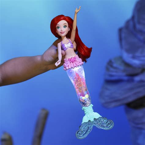 Disney Princess Glitter N Glow Ariel Doll With Lights Ebay