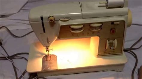 Singer Sewing Machine Touch And Sew 750 Golden Duluxe Youtube