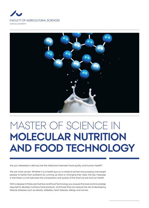 Master Of Science In Molecular Nutrition And Food Technology By Soren