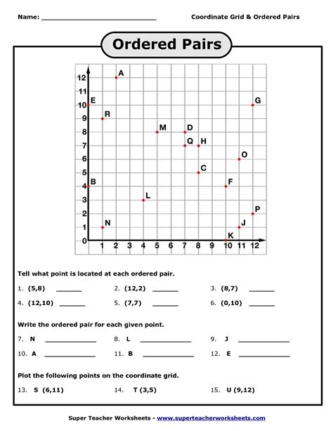Coordinates Grid Worksheet Grade Worksheeto Com