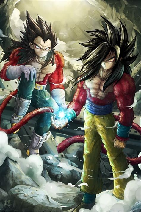 Vegeta transforms into a great ape, and it seems like he has lost control of himself, but he quickly becomes conscious of his actions. Super saiyan 4 vegeta and goku | Manga | Pinterest | Goku ...