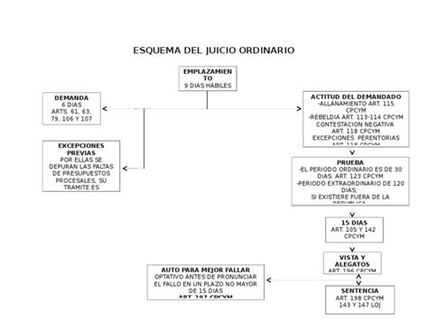 Esquema Del Juicio Ordinario