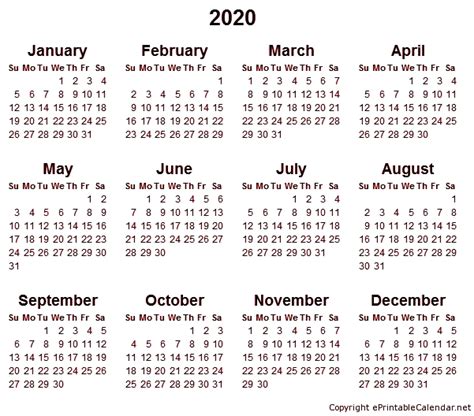 2020 Calendar Png Photo Png All Png All