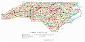 Road Map Detailed Map Of North Carolina