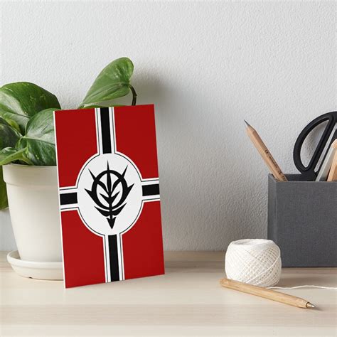 Principality Of Zeon Flag Art Board Print By Doc Fox Redbubble