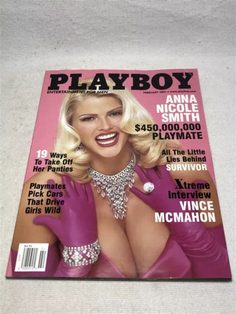Playboy Magazine February Anna Nicole Smith Vince Mcmahon Interview Picclick