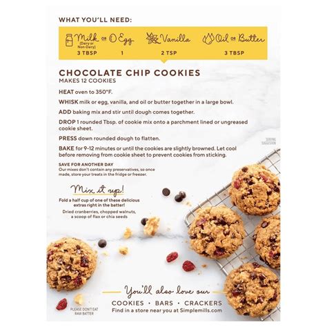 Simple Mills Chocolate Chip Cookie Mix At Natura Market