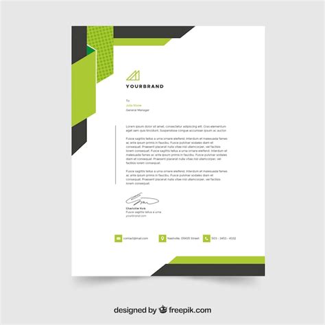 Letterhead Template In Flat Style Vector Free Download