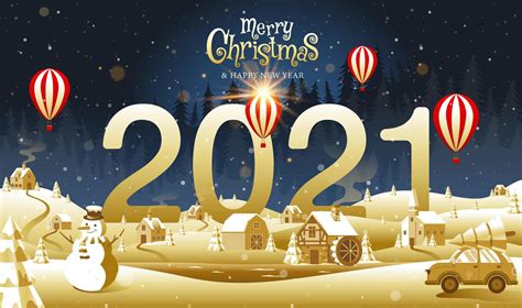Merry Christmas And Happy New Year 2021 Download Free Vectors