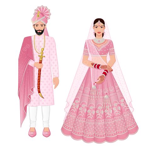 indian wedding couple standing wearing sherwani and lehenga wedding couple sherwani lehenga
