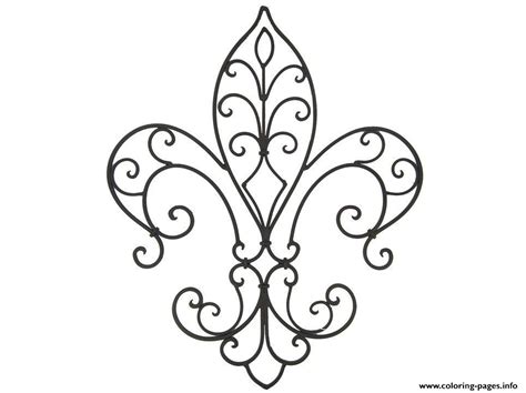 Please click on any of the images below to download or print a larger version. Frilly Fleur De Lis Coloring Pages Printable