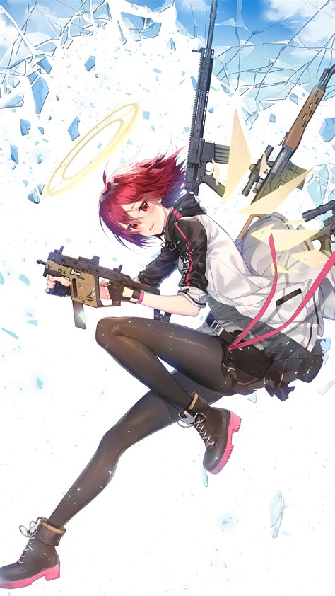 Exusiai Arknights Rifle Anime Girl 4k 61951 Wallpaper Pc Desktop