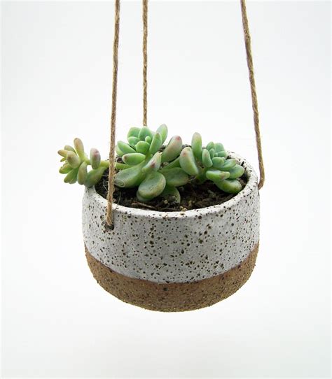 Hanging Succulent Planter - Hanging Pottery Planter - Cactus Planter - Ceramic Planter - MADE TO ...