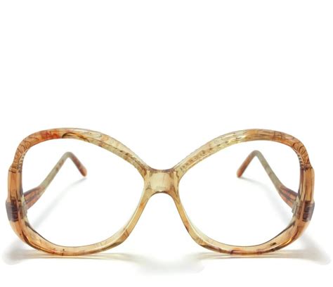 vintage eyeglass frame multicolor swirl peach by mainandgrand oversized round glasses eye candy
