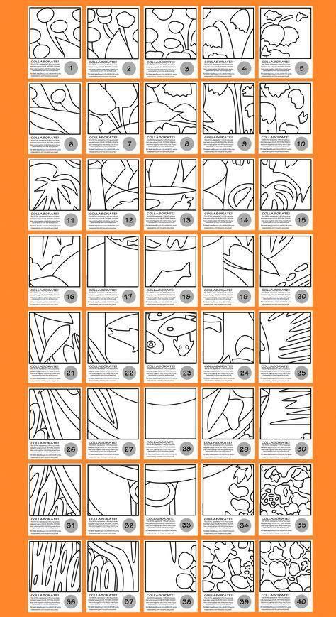 Introduction to drawing a cylinder. "Goldfish" by Matisse COLLABORATIVE Activity Coloring ...
