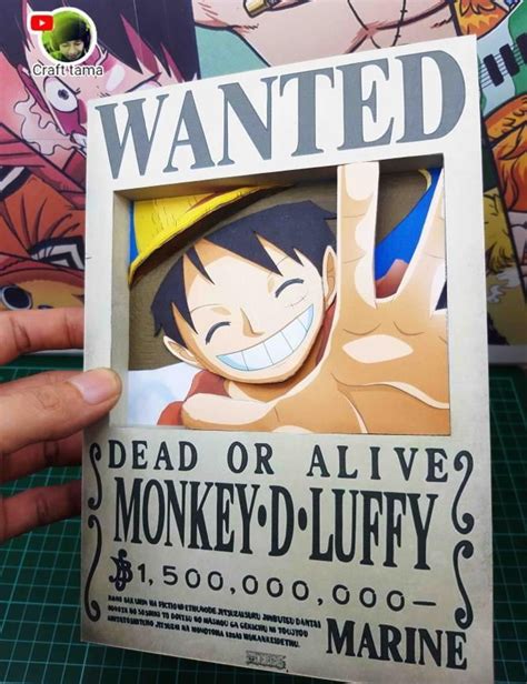 One Piece Monkey D Luffy Wanted Poster Papercraft By Craft Tama