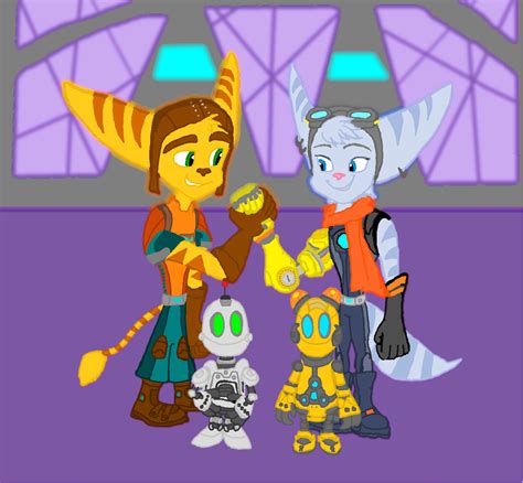 Ratchet And Clank And Rivet And Kit By 9029561 On Deviantart