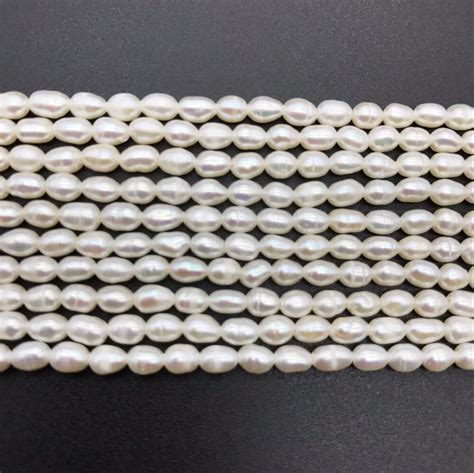 Pure Natural Freshwater Pearl Rice Shape Pearl Diy Hand Made With Beads