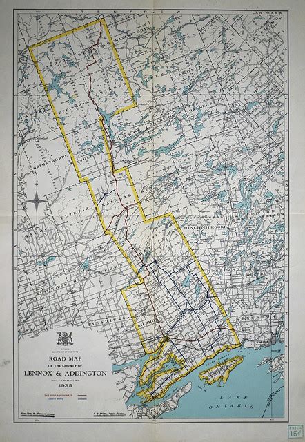 Road Map Of The County Of Lennox And Addington Discover Cabhc