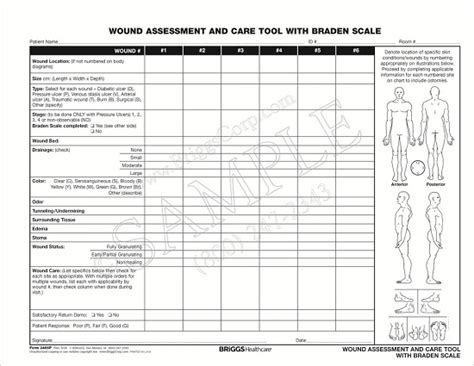Briggs Healthcare 3466p Wound Assessment And Care Tool With Braden