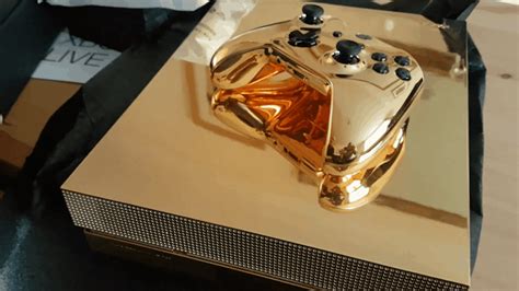 Watch This Lucky Guy Unbox His 24 Karat Gold Plated Xbox One X
