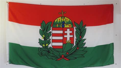 Modelada según el tricolor francés. Bandera Del Hungria Con Escudo (tamaño 90x150cm) Doble Faz ...