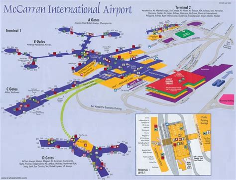 Mapa Del Aeropuerto Internacional Mccarran De Las Vegas Las Vegas