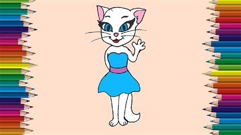 How To Draw A Talking Angela Step By Step Talking Angela Drawing Easy