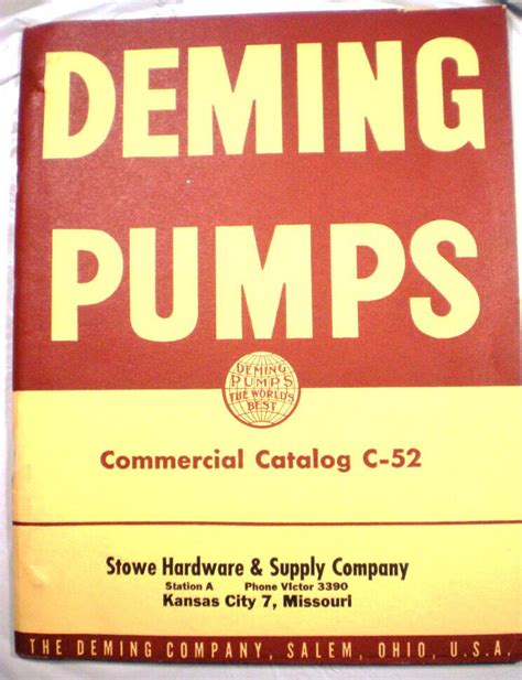 Deming Pumps House Water Supply Catalog Pump Asbestos Gaskets 1952のebay