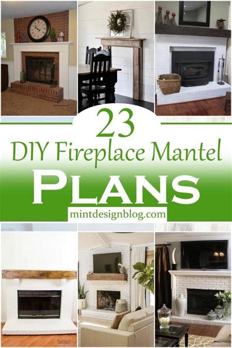 23 DIY Fireplace Mantel Plans You Can Make Today Mint Design Blog