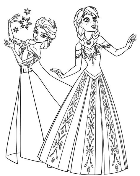 Elsa created the palace using her magical snow powers. Princess Elsa Coloring Pages at GetColorings.com | Free ...