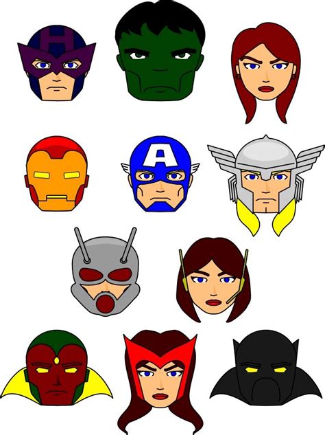 Superhero Faces Old Comics Detailed Image Avengers Marvel