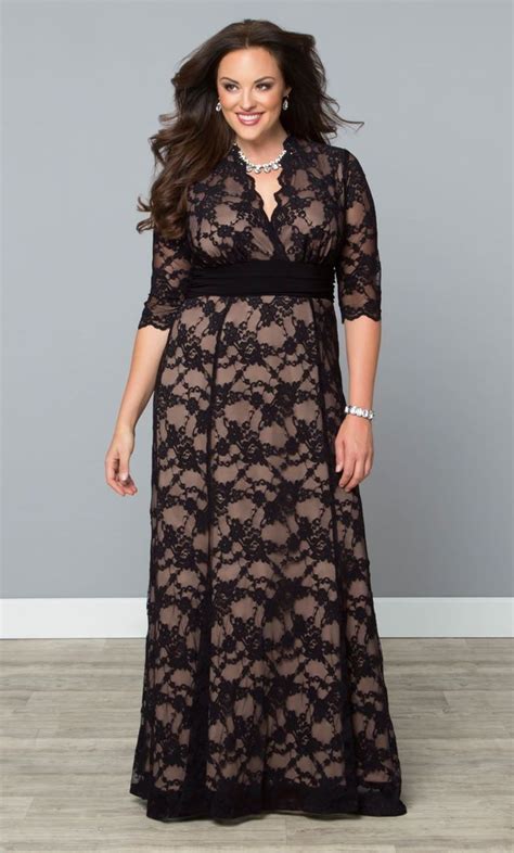 Formal Black Lace Mob Maxi Gown Plus Size Evening Gown Plus Size